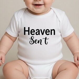 New - Baby Onesie Heaven Sent size 3-6 months